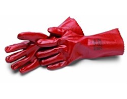 PVC-Handschuhe säurefest rot       42532
